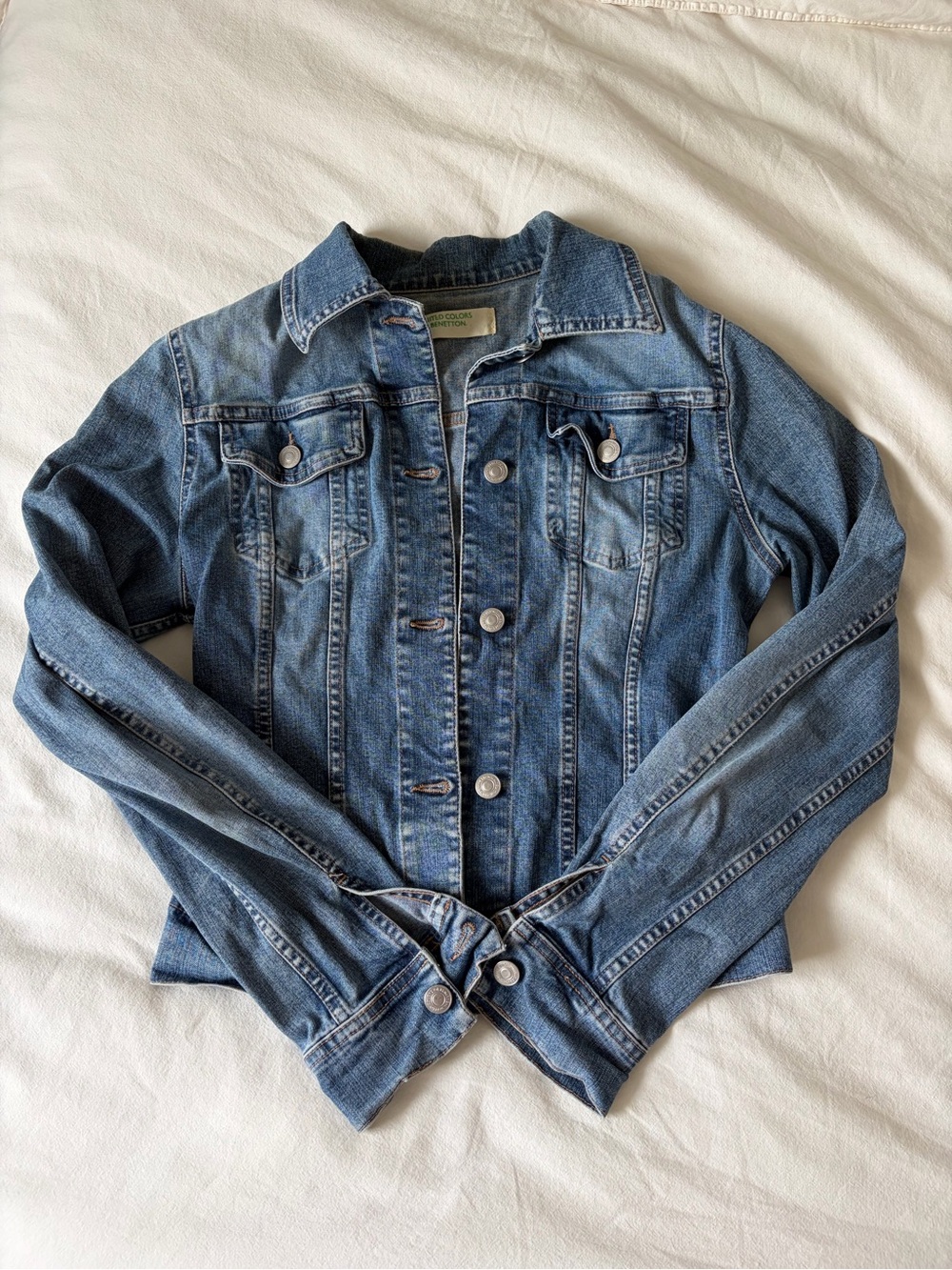 United Colors of Benetton slim fitting Blue Denim Jacket
